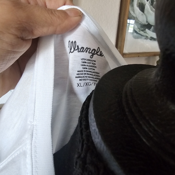 Wrangler White Tee with Retro Western Graphic - Picture 3 of 3